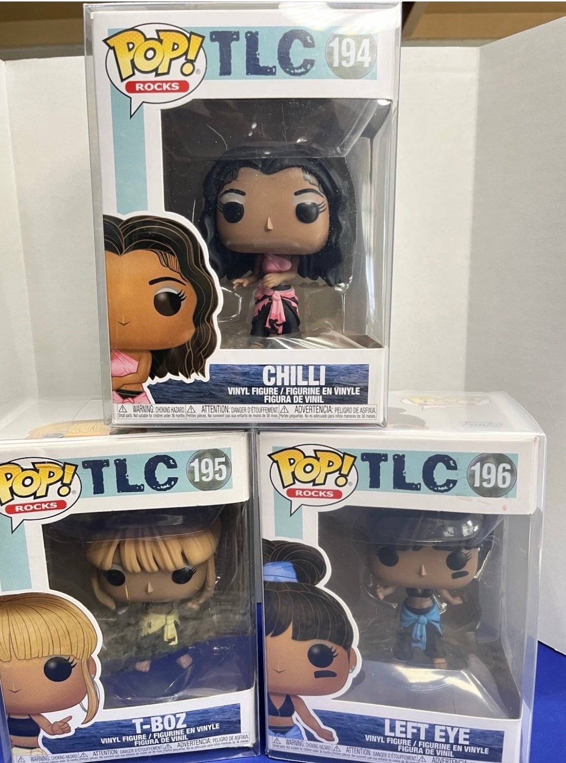 Funko Pop Funko Pop! - TLC - CHILLI #194, T-BOZ #195, LEFT-EYE #196-Lot Of 3 -Co