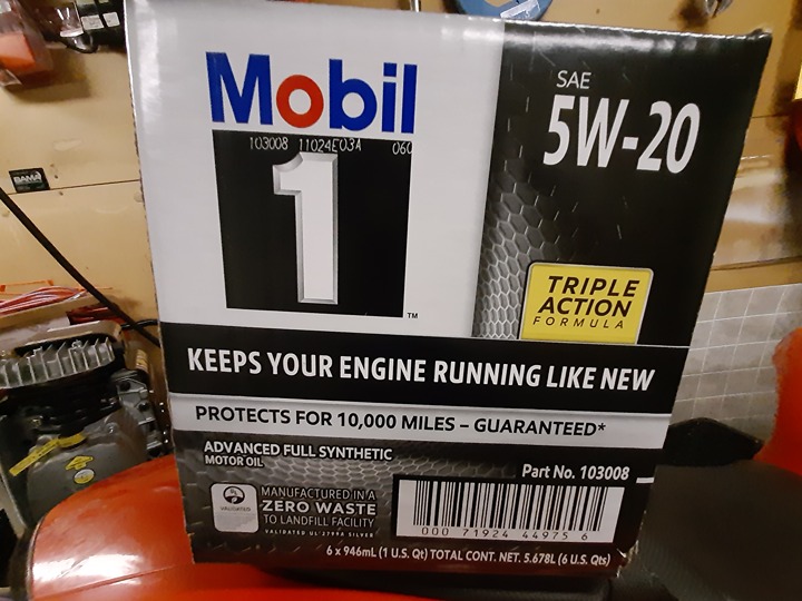 Mobil 1 Full Synthetic 5W-20 Motor Oil 6 quarts