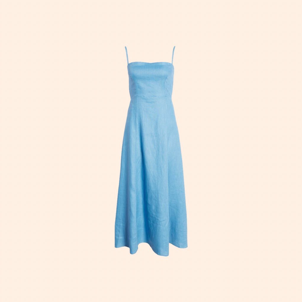 Reformation Starfruit Linen Dress (Parisian Blue)