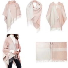 Soia & Kyo Scarfigan Wrap One Size Fits 4-12 Taupe/Light Pink/Off-white Colorblo
