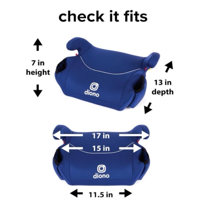 Diono Solana, No Latch, Pack of 2 Backless Booster Car Seats, Lightweight, Machi