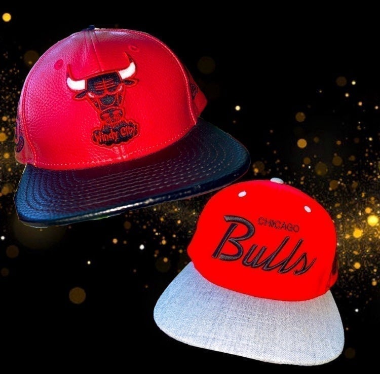 TWO Rare CHICAGO BULLS NBA Collectors Snapback Hats | Mitchell & Ness | New Era