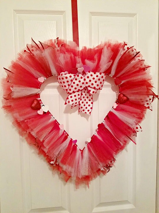 Valentine's Day Wreath Galentines Day Gift Mantel Decor Valentine Day Gift Heart