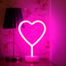 Neon Heart Light LED Neon Signs Night Light Room Decor Heart Shaped Light