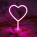 Neon Heart Light LED Neon Signs Night Light Room Decor Heart Shaped Light
