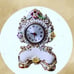 Vintage 1950s Session Floral Ceramic Mantel Clock