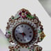 Vintage 1950s Session Floral Ceramic Mantel Clock