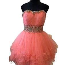 Party short dress coral