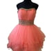 Party short dress coral