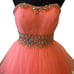 Party short dress coral