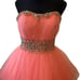 Party short dress coral