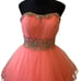 Party short dress coral
