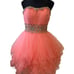 Party short dress coral