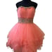 Party short dress coral