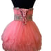 Party short dress coral