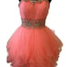 Party short dress coral