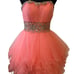 Party short dress coral