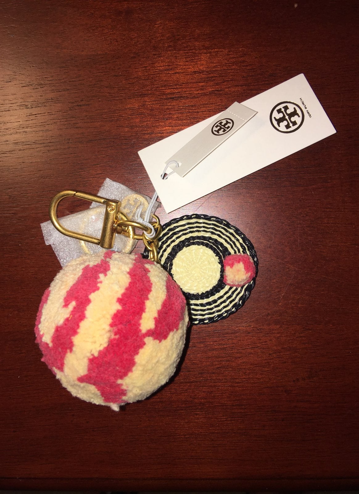 Tory Burch Beach Ball & Hat Key Fob