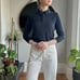 Everlane merino wool polo sweater, navy blue, size XS men’s