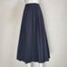 Vintage 70s Black Pinstriped Wool Pleated Midi Skirt