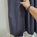 Vintage 70s Black Pinstriped Wool Pleated Midi Skirt