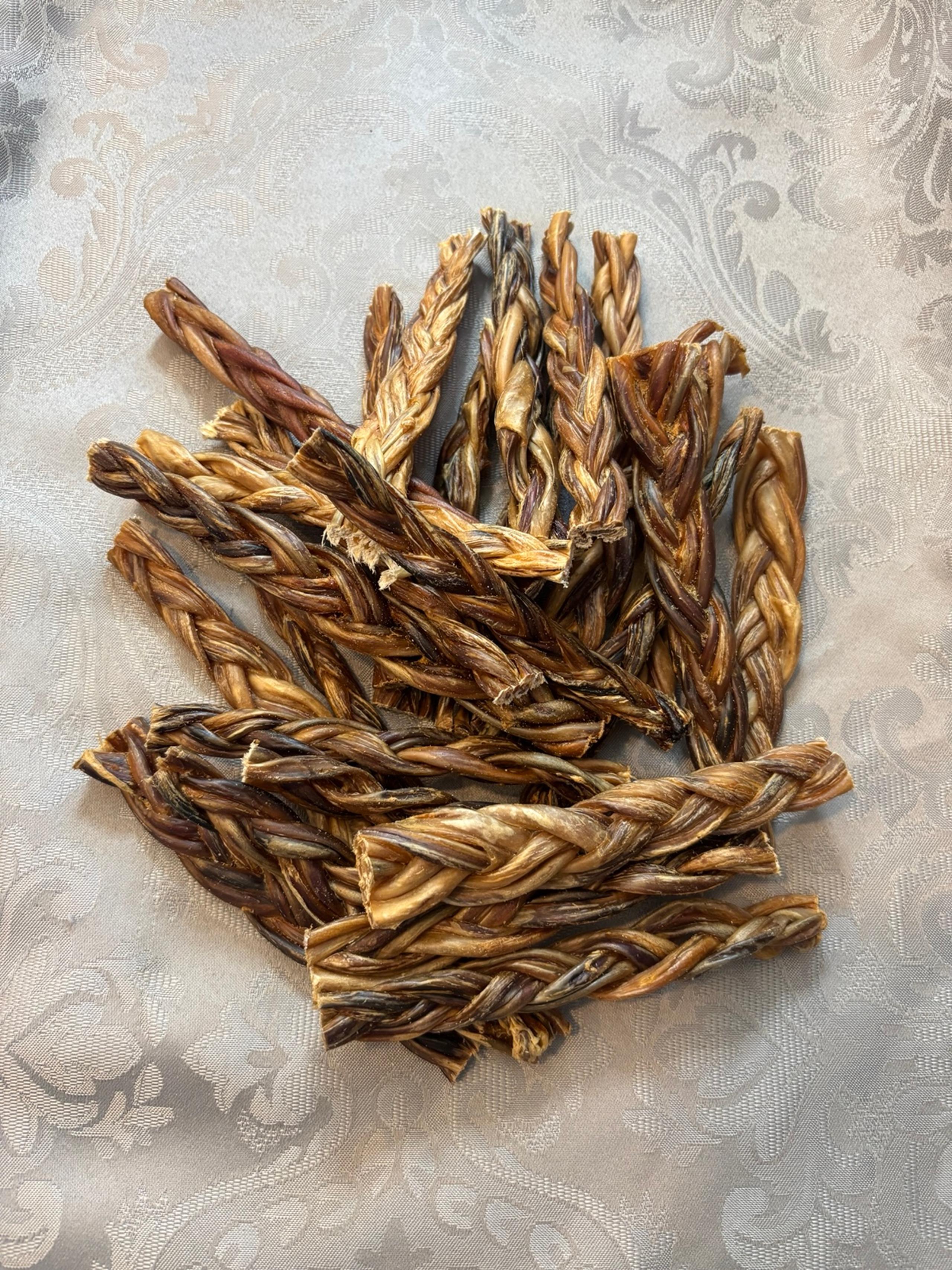 Natural Odor 5”-6” Braided Pork Bully Stick 10pk