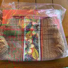 NWT Vera Bradley Straw Clutch Flower Shower