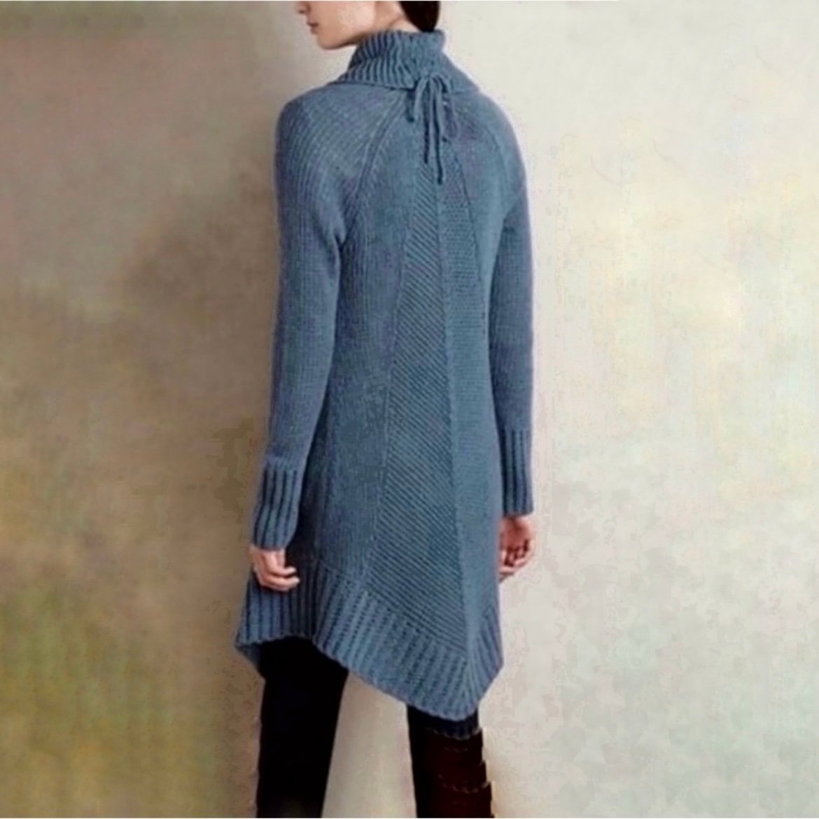 Anthropologie Angel of the North Fidus Open Knit Cardigan XS Smoky Blue
