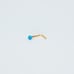 Ocean blue opal Nose piercing all in a solid 14kt gold Nose Piercing