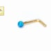 Ocean blue opal Nose piercing all in a solid 14kt gold Nose Piercing