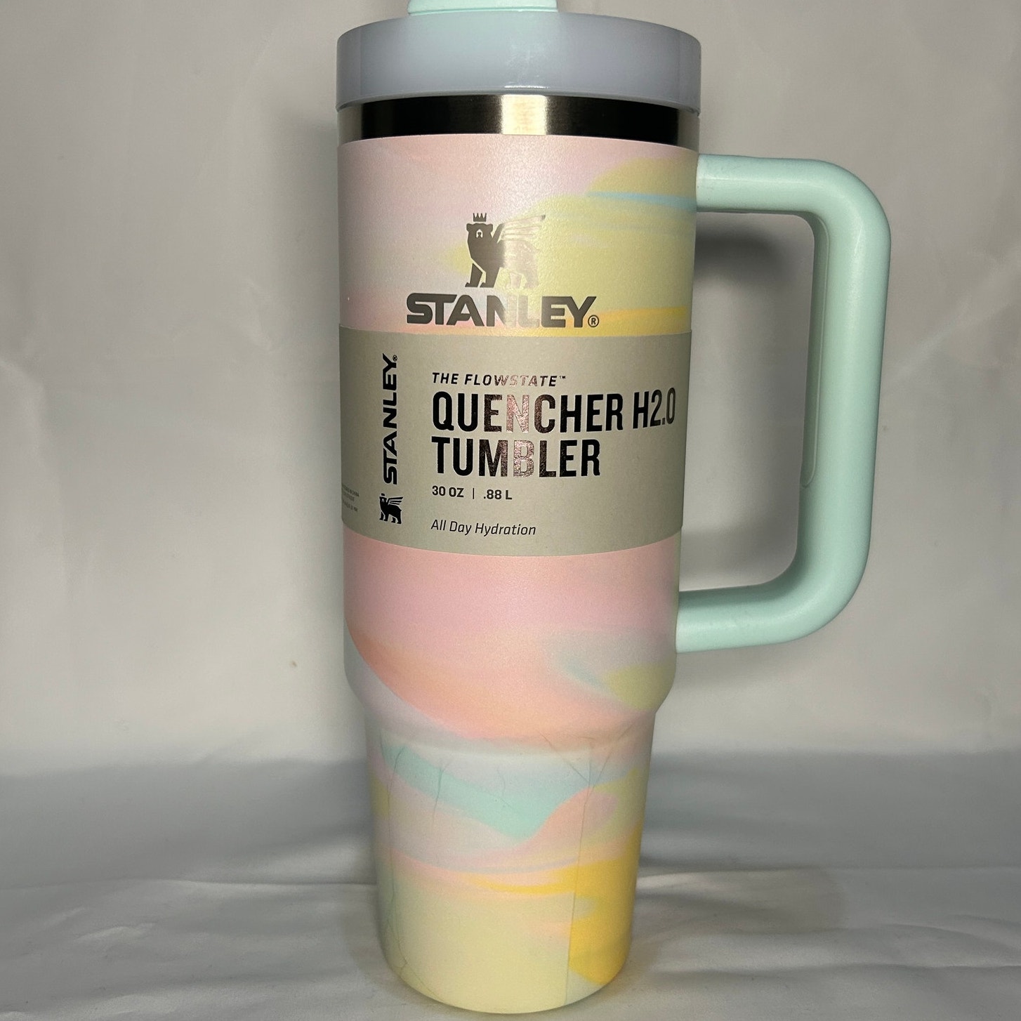 Stanley Quencher H2.0 FlowState 30oz Tumbler Warm Serene Brushstrokes New