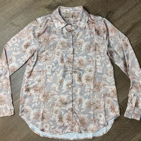 Elie Tahari | Satin Button Down Blouse NWT