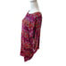 Trina Turk Echo Chain Print Swim Cover Up Tunic Dress Black Pink XL