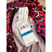 Trina Turk Echo Chain Print Swim Cover Up Tunic Dress Black Pink XL