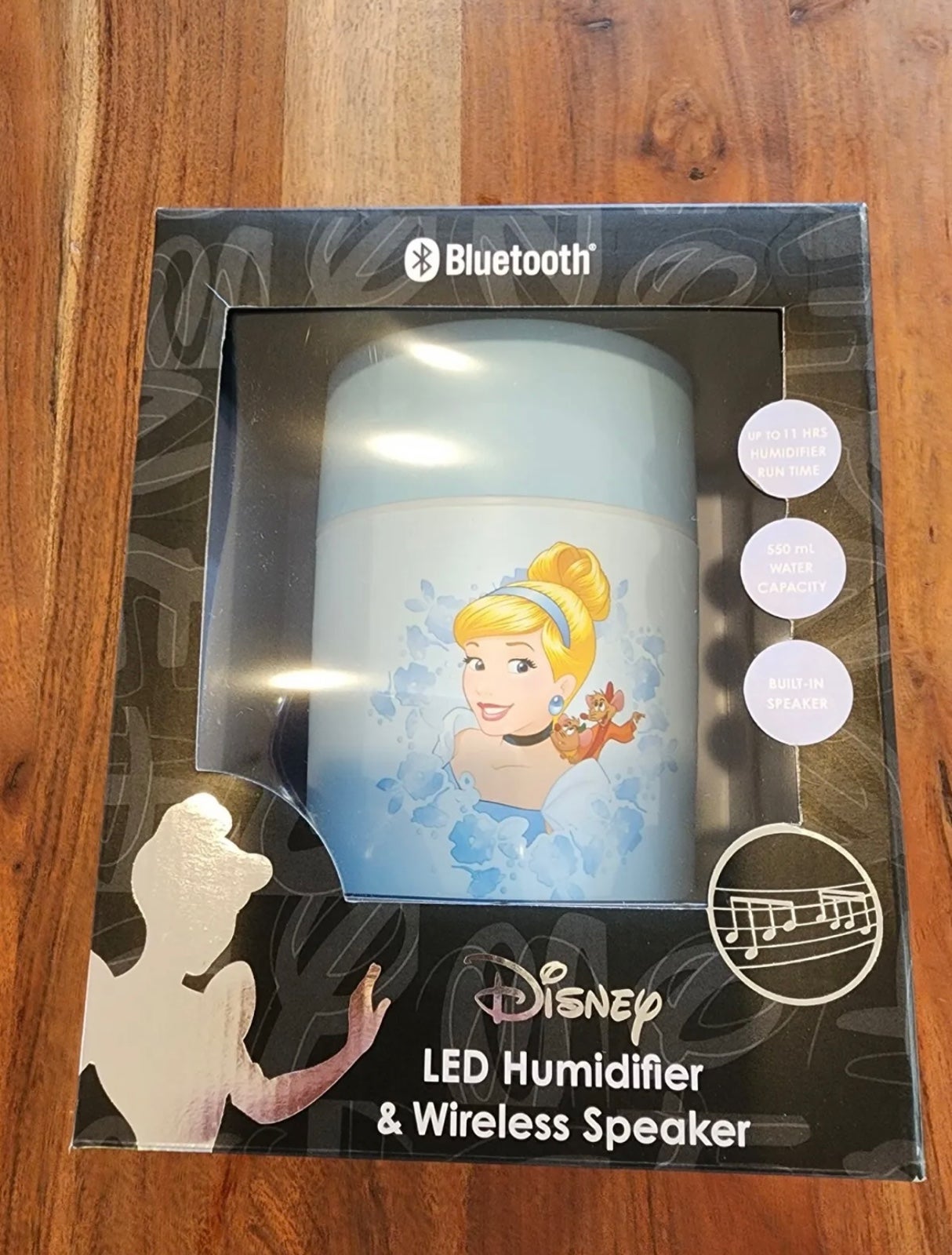 Disney Princess Cinderella Bluetooth Led Humidifier & Wireless Speaker - Blue