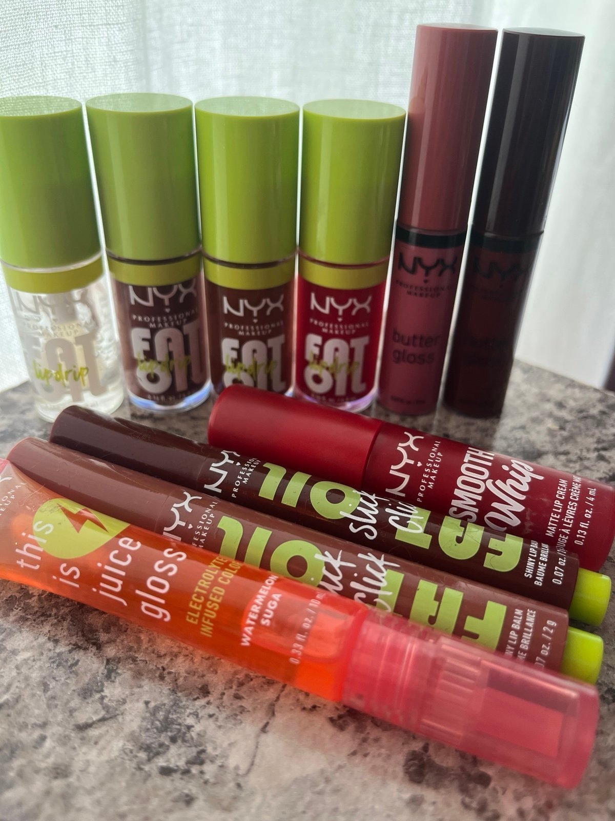 10X NYX Fat Lip Oil Butter Gloss Smooth Whip Bundle