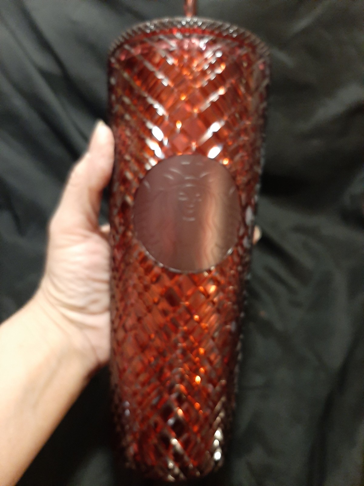STARBUCKS Burgundy Red Jeweled Venti Tumbler