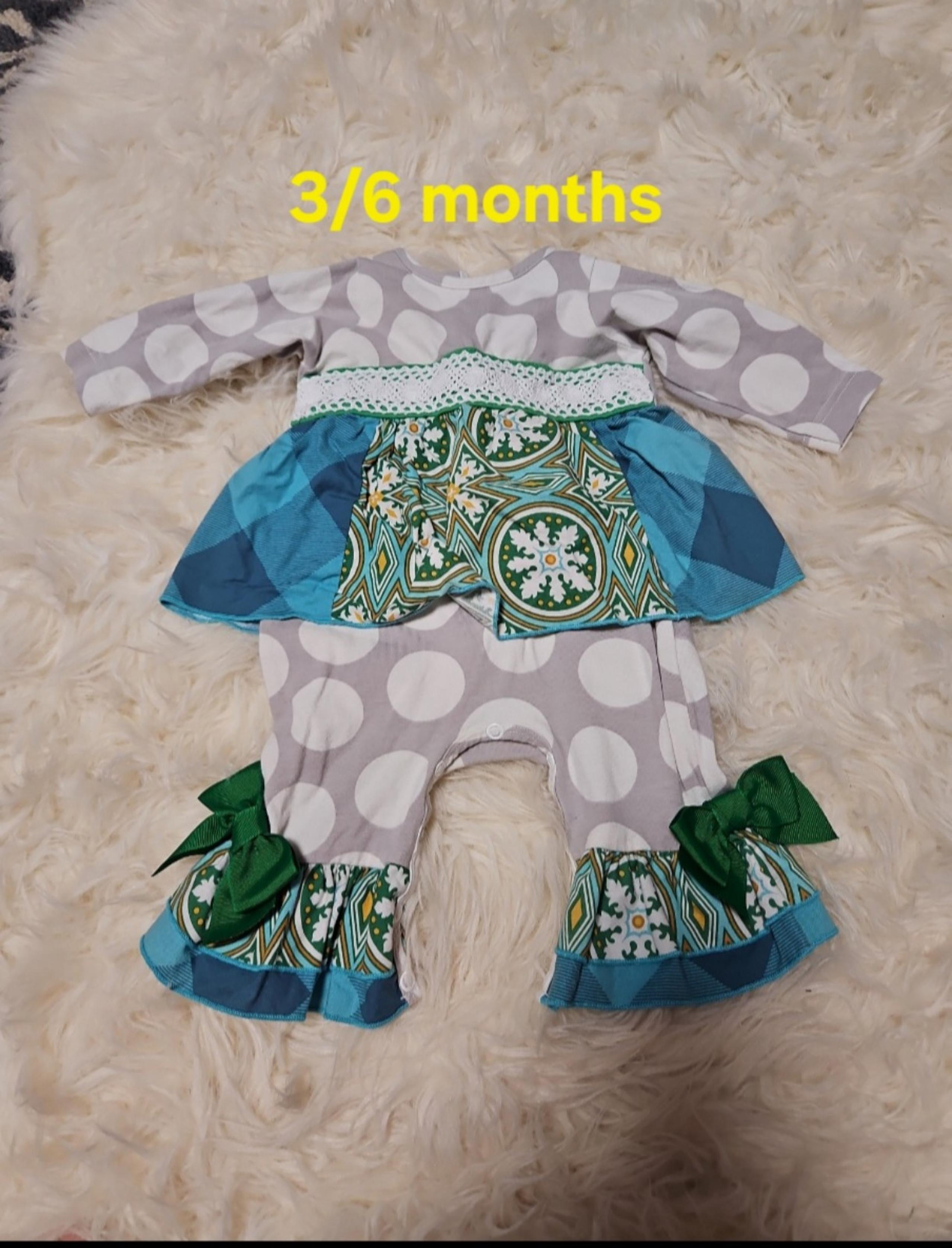 Ricrac and Ruffles romper size 3/6 months boutique