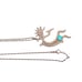 Kokopelli Pendant Necklace 29” Sterling Silver 925 Turquoise Southwestern VTG
