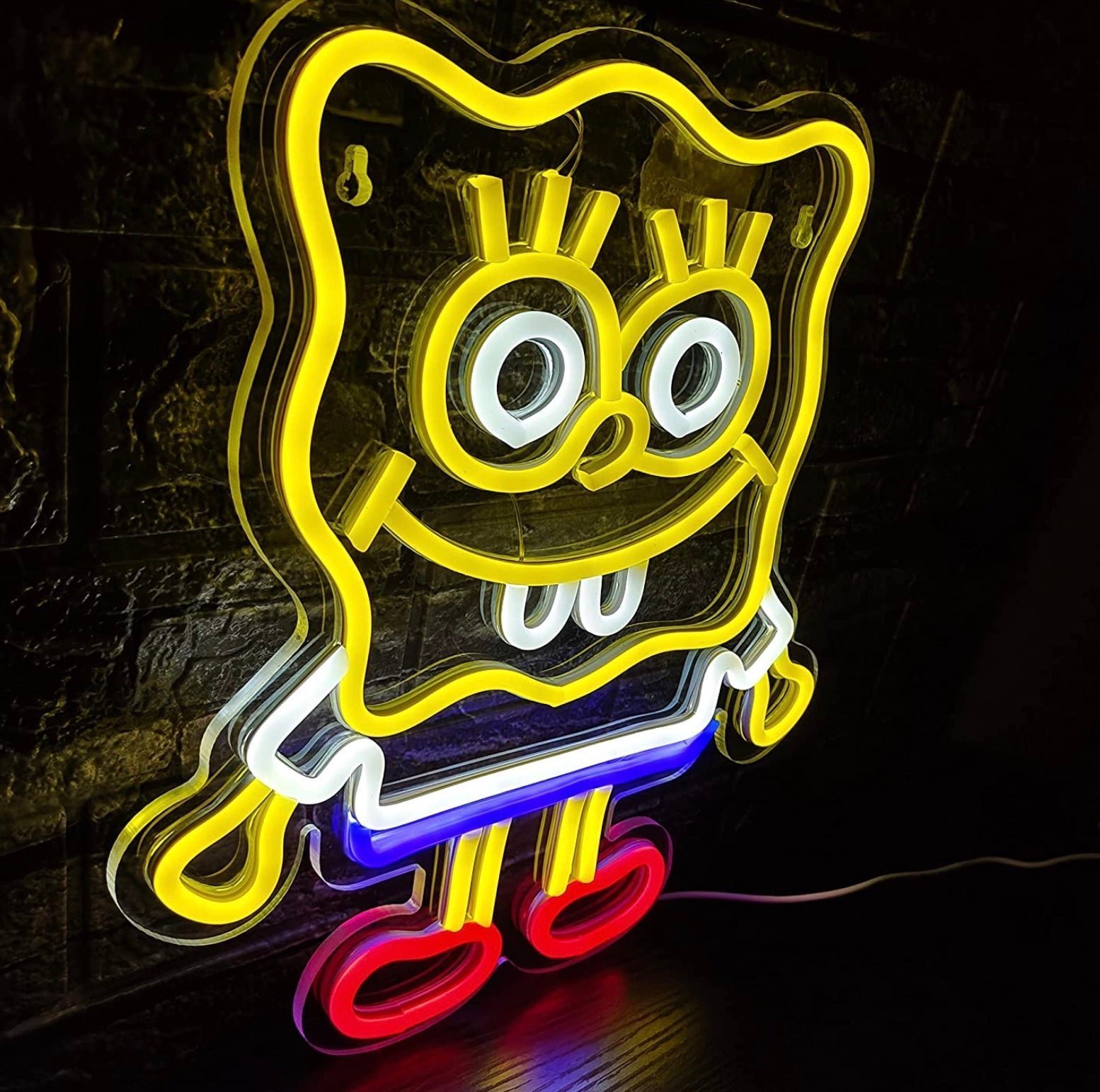 Fun Bright Sponge Bob Square Pants LED Night Light Nickelodeon Cartoon Decor