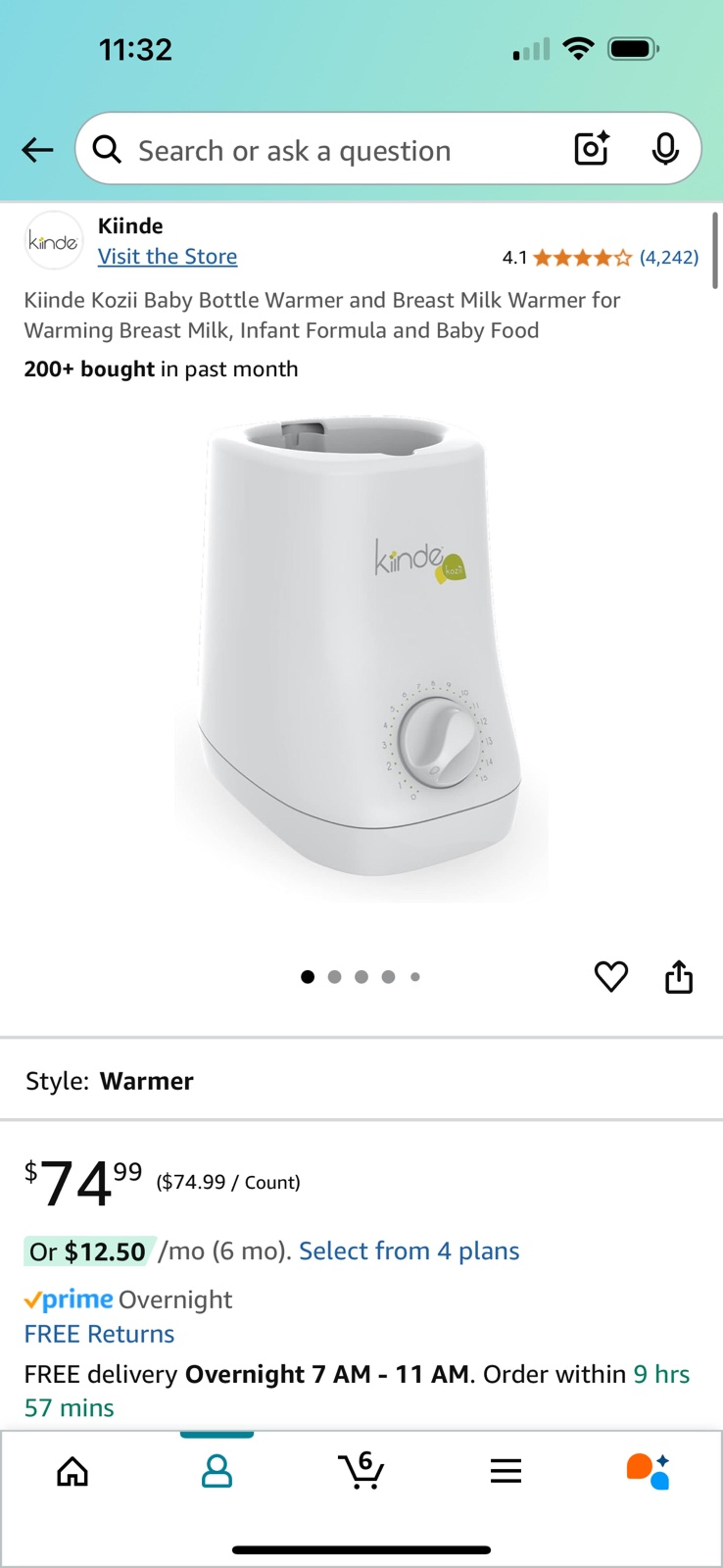 Kiinde Kozii Baby Bottle Warmer and Breast Milk Warmer