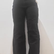 Black leather suede pants
