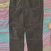 Black leather suede pants