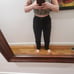 Black leather suede pants