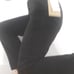 Black leather suede pants