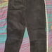 Black leather suede pants