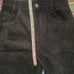 Black leather suede pants