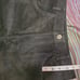 Black leather suede pants