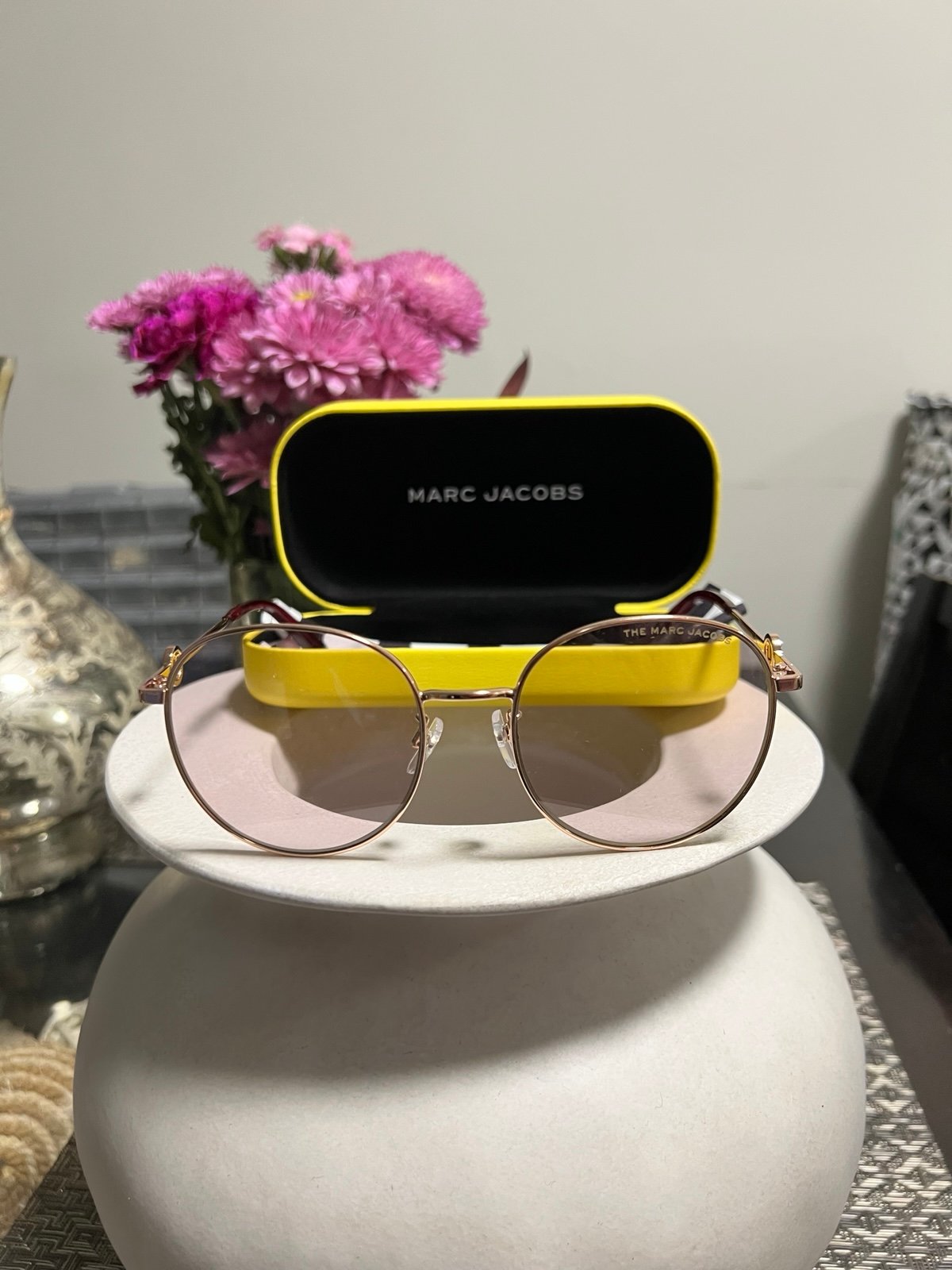Marc Jacobs 631/G/S Gold Burgundy Sunglasses
