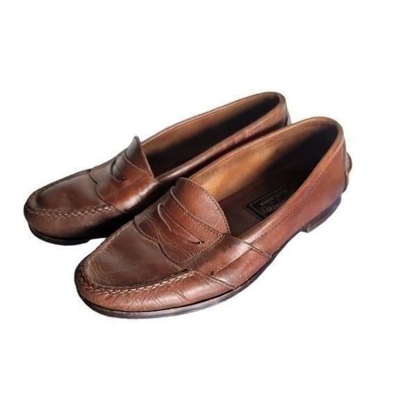 VTG Polo Country Ralph Lauren Brown Leather Penny Loafers Shoe Size Mens 9
